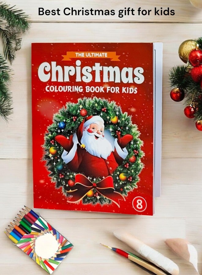 Le Delite Santa Claus Stationery Gift Set for Kids | Christmas Theme 3-Piece Coloring Book Set with 3 Pencil Colors | Cute & Stylish School Stationery & Art Drawing Book | XMAS Gift for Kids - Image 3